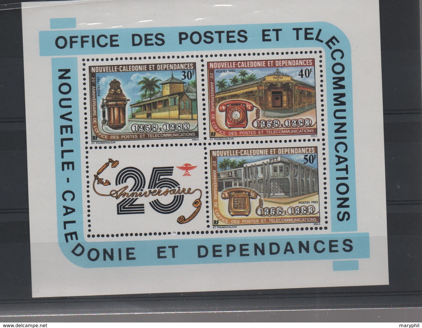 NOUVELLE CALEDONIE  BF N° 5 ** - TELECOMMUNICATION  - Cote 16 € - Blocs-feuillets