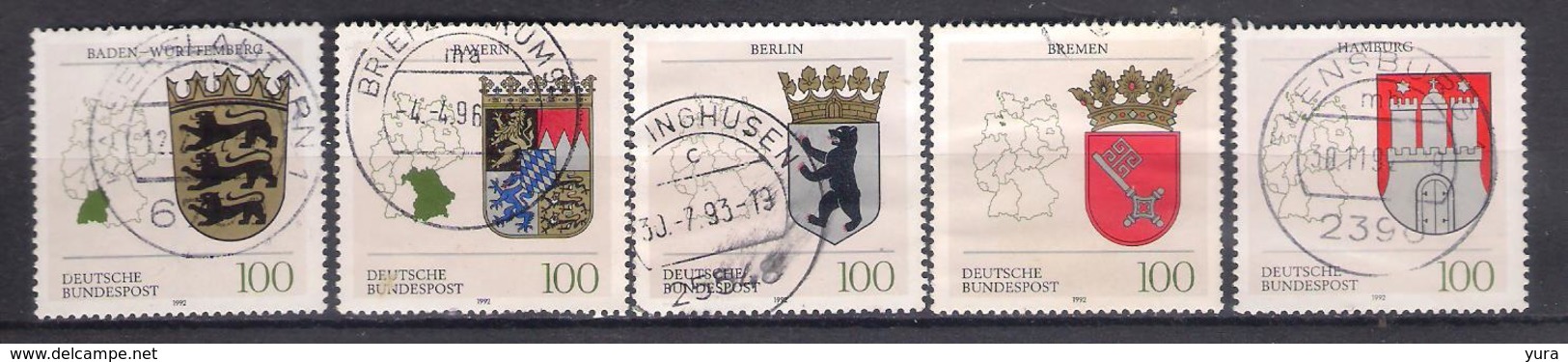 Federal Republic 1992 Mi Nr 1586/91  (a4p5) - Oblitérés