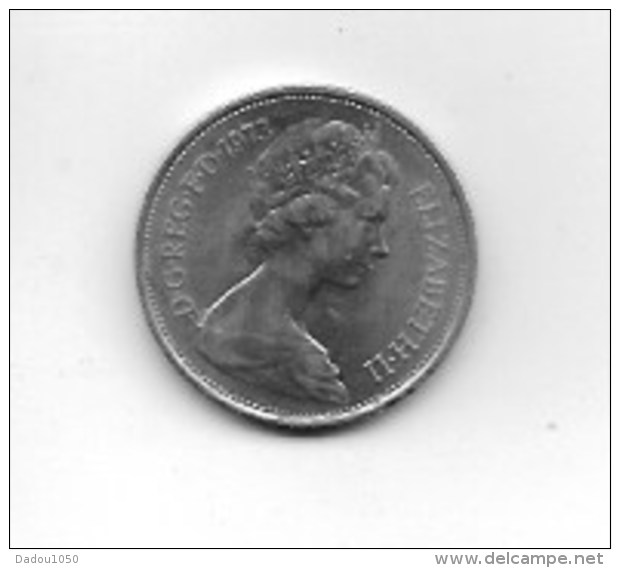 Piece  10 Pence Elizabeth II  1973 - Andere & Zonder Classificatie