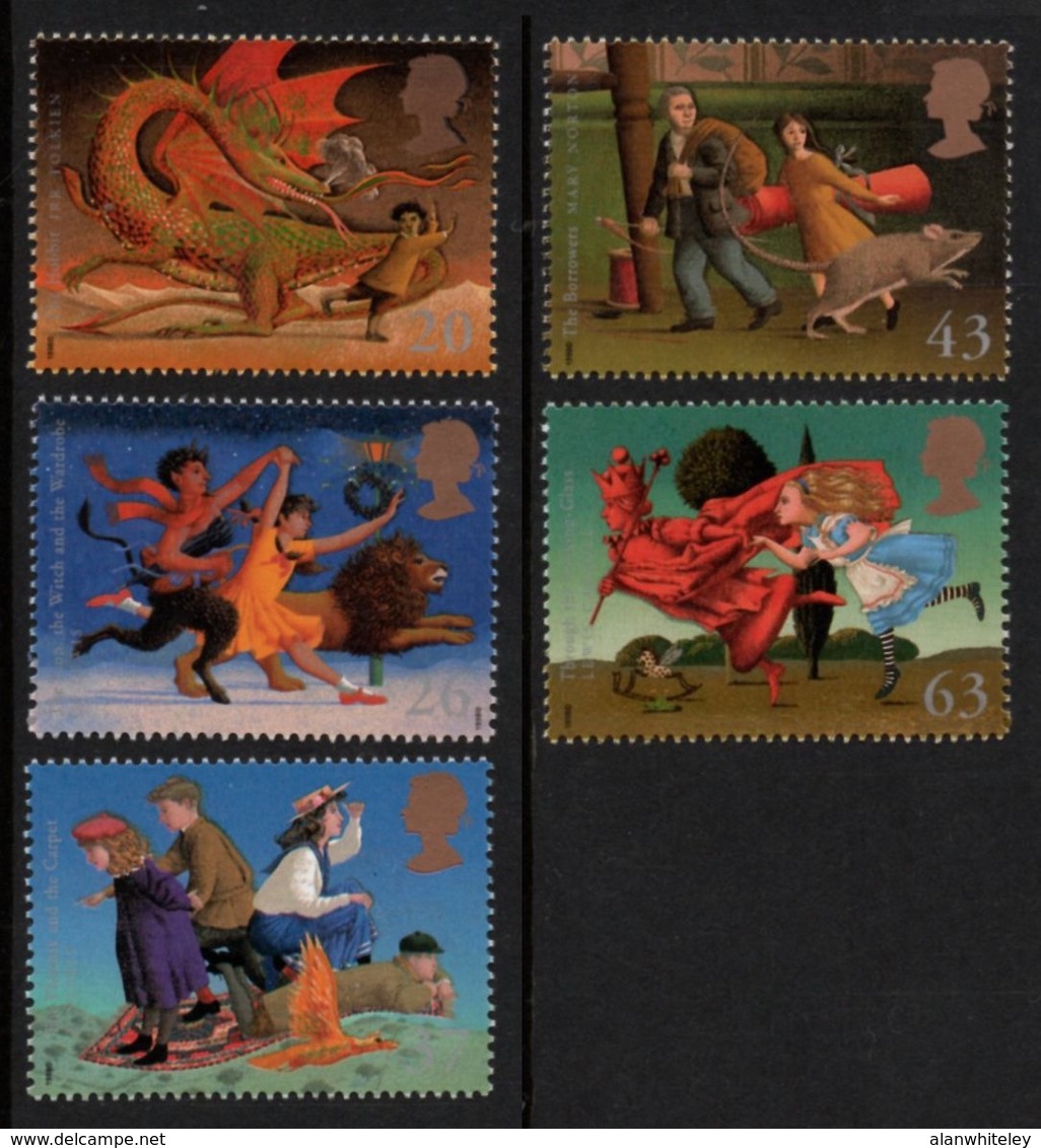 GREAT BRITAIN 1998 Children's Fantasy Novels: Set Of 5 Stamps UM/MNH - Nuevos