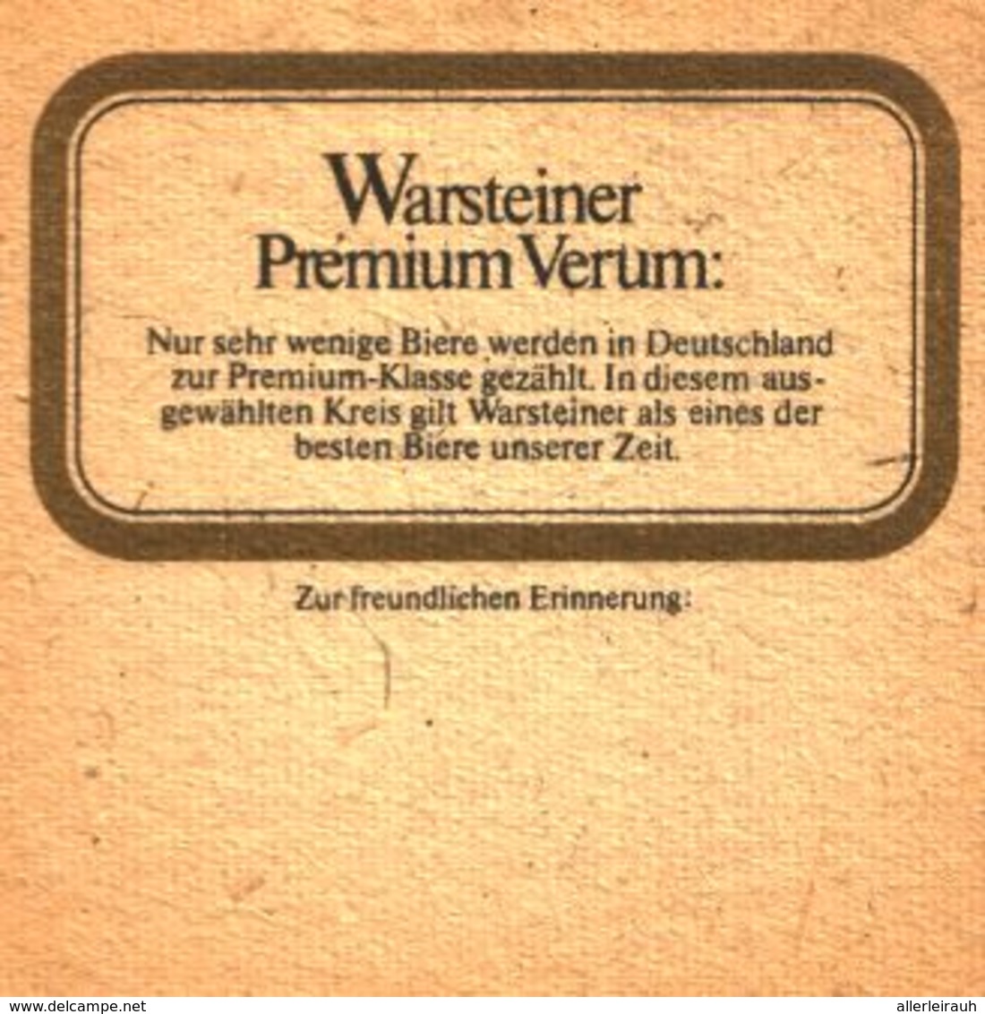 BIERDECKEL / BEER MAT / SOUS-BOCK: Warsteiner - Sous-bocks