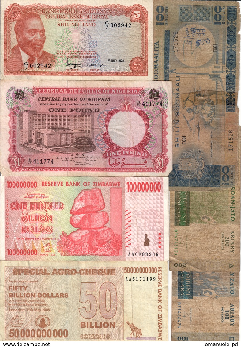 Africa Lot 7 Banknotes - Altri – Africa