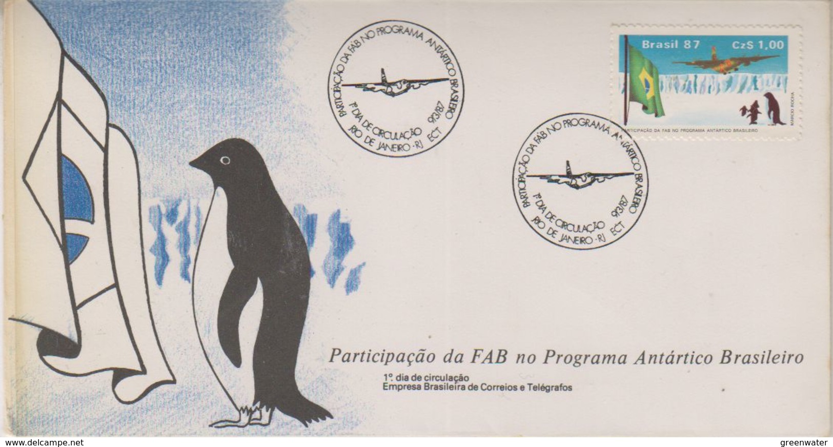Brazil 1987 Antarctica 1v FDC  (38627) - Ongebruikt