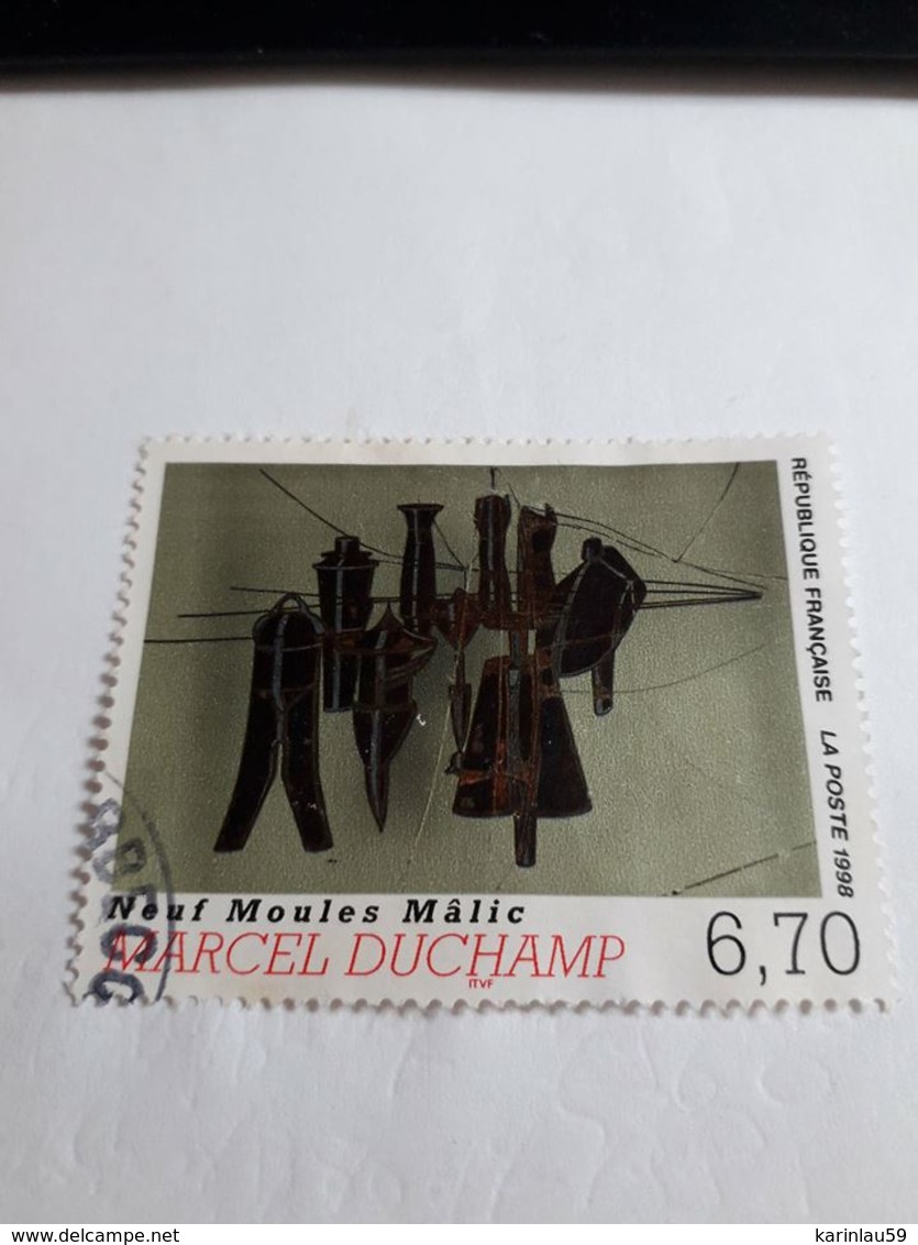 Timbre France YT 3197 " Tableau Marcel Duchamp " 1998 Oblitéré - Used Stamps