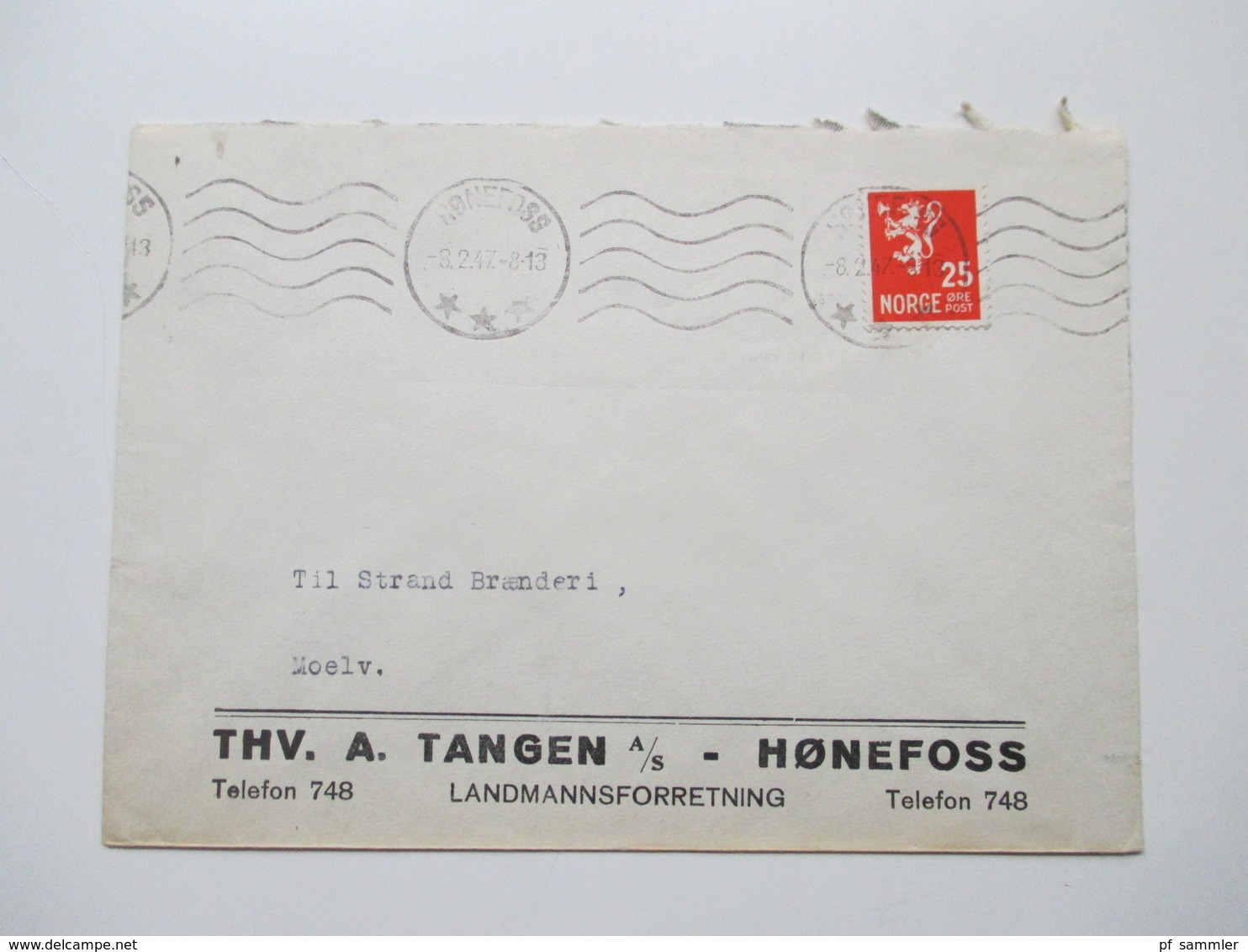 Norwegen 1947 verschiedene Maschinenstempel 10 Belege. 1x Vignette Til Kamp Mot Kreften. Firmenbriefe