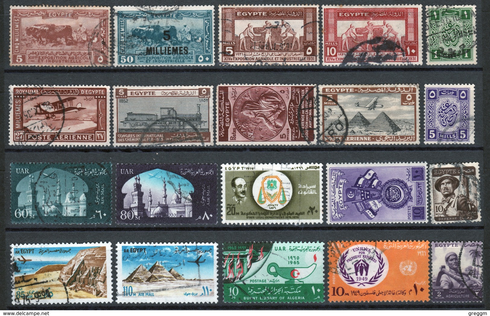 Egypt Small Selection Of Early Commemorative Stamps. - Other & Unclassified