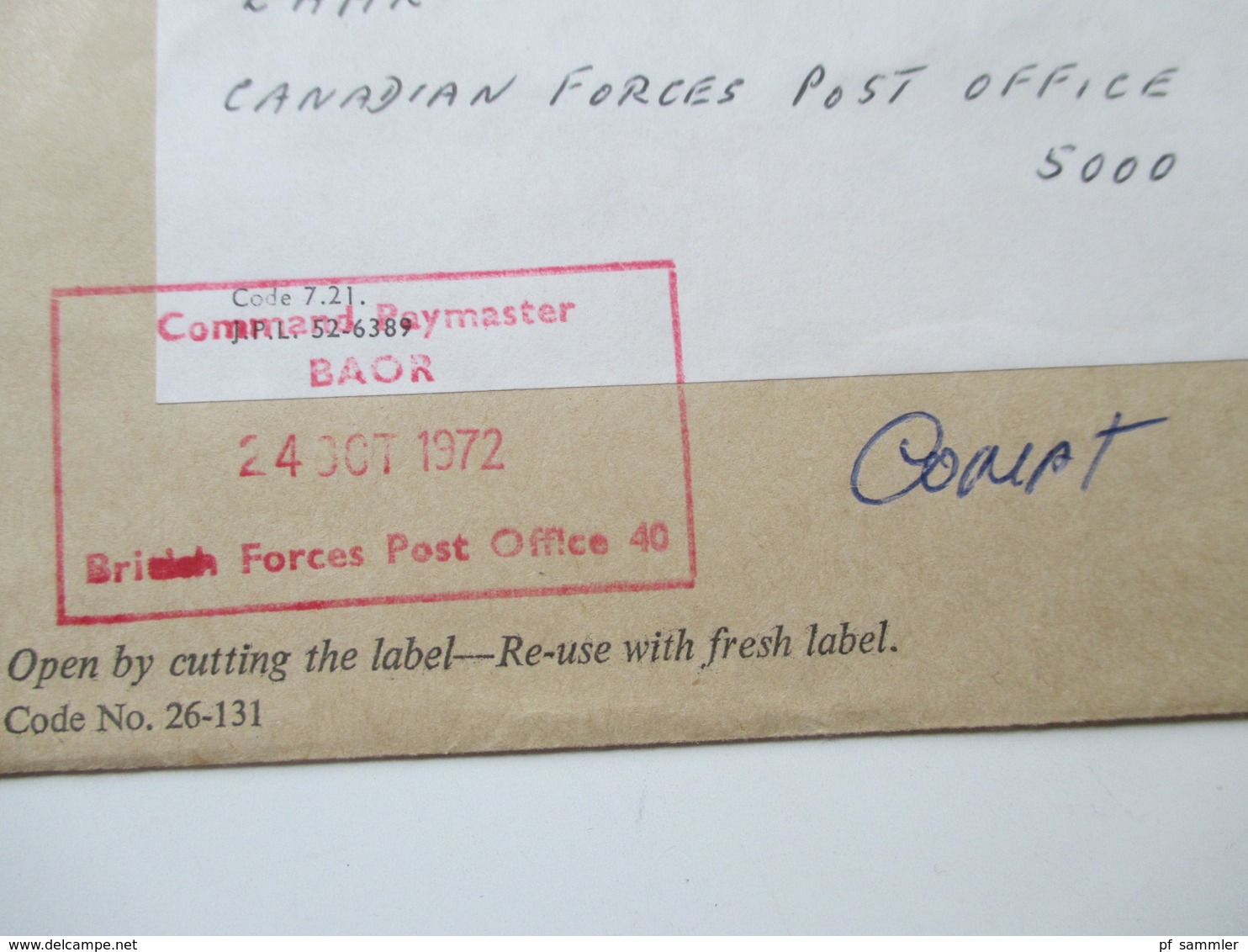 Kanada Um 1970 CFPO 105 14 Belege General Delivery. Verschiedene Stempel. OHMS Usw. Tolle Belege! - Brieven En Documenten