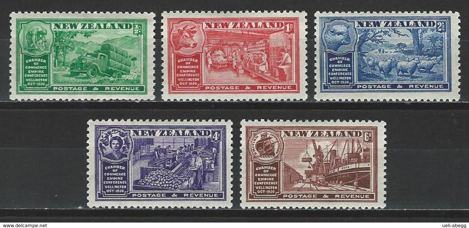 New Zealand SG 593-97, Mi 226-30 * MH - Unused Stamps