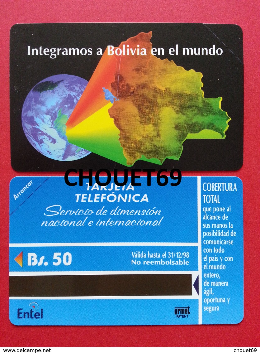 BOLIVIE First Card 50Bs Bolivia In The World 1996 Exp 31.12.98 MINT URMET Bolivia Neuve - Bolivie