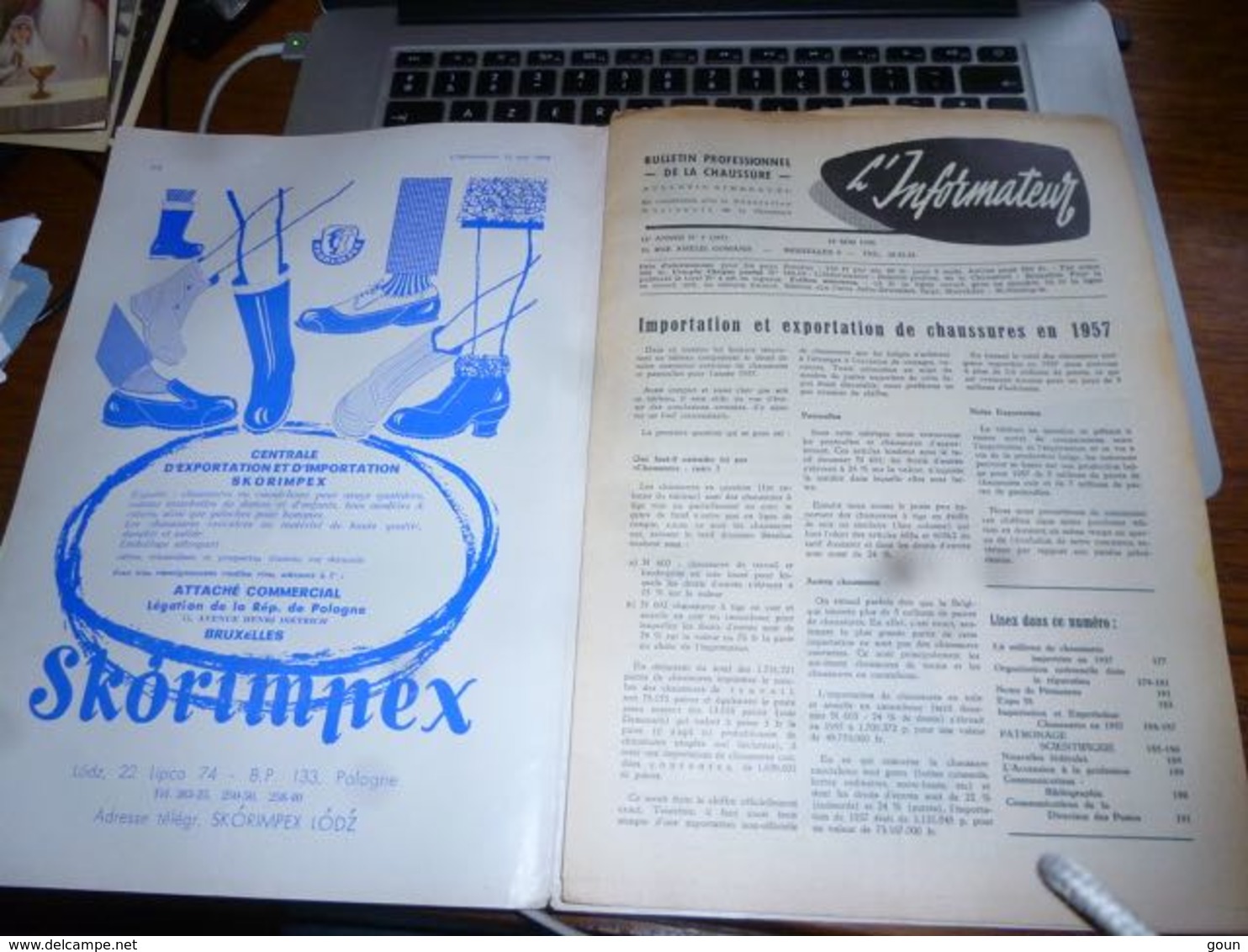 CB3 L'informateur Bulletin Professionnel De La Chaussure Cordonnier N°9/1958 - Autres & Non Classés