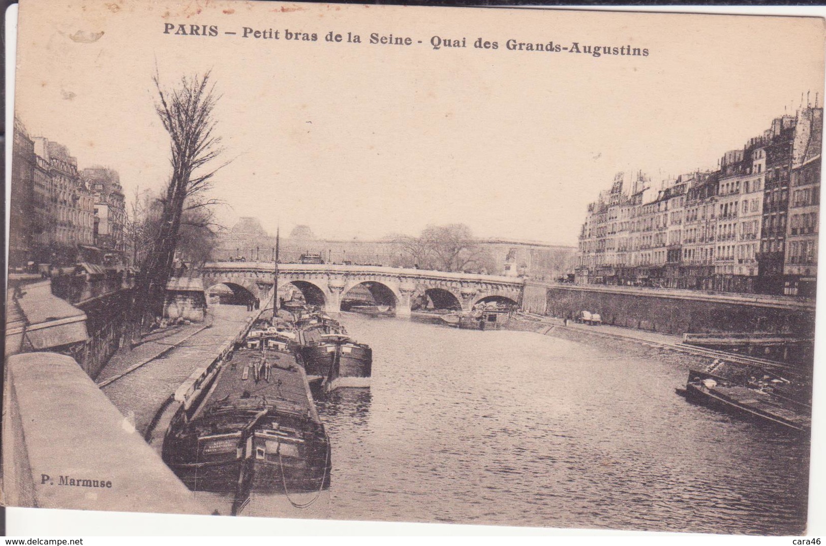 CPA - PARIS - Petit Bras De La Seine, Quai Des Grands Augustins - The River Seine And Its Banks