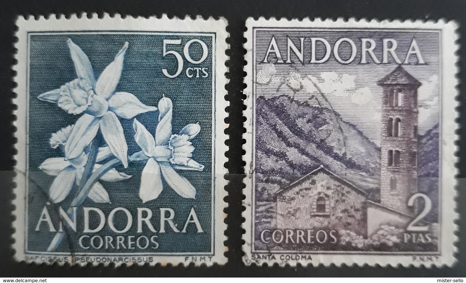 ANDORRA ESPAÑOLA 1963- 1966. USADO - USED. - Gebruikt