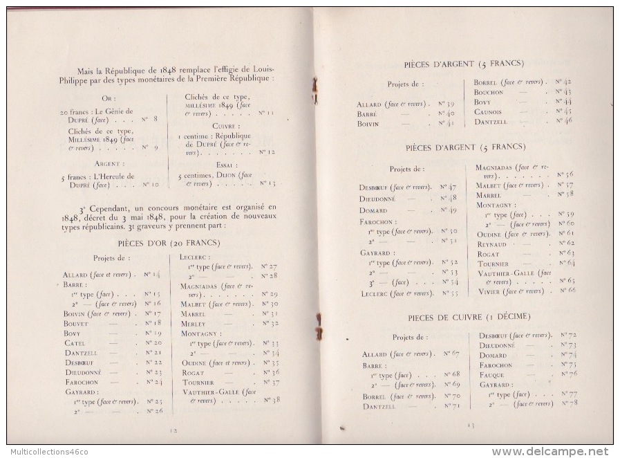 010518A - CATALOGUE 1848  Expo Monnaies Médailles Préface MG BOURGIN - Numismatique Monnaies Billets Artistes - Autres & Non Classés