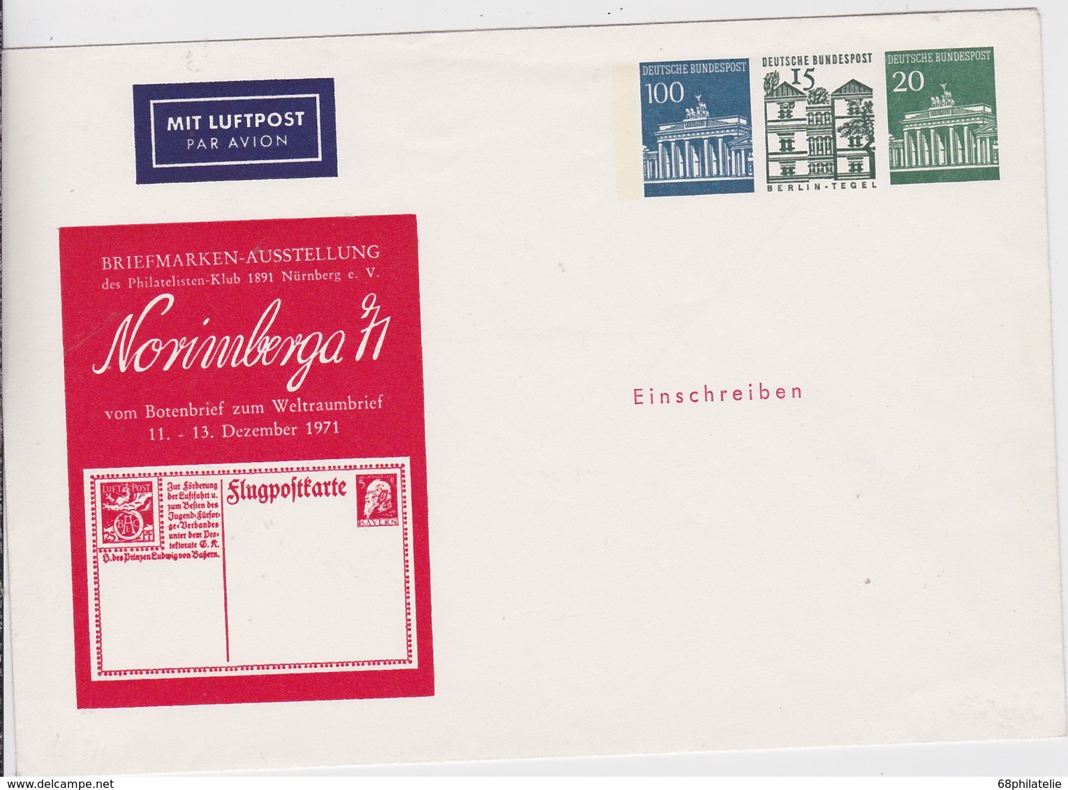 RFA 1971 ENTIER POSTAL LETTRE - Enveloppes - Neuves