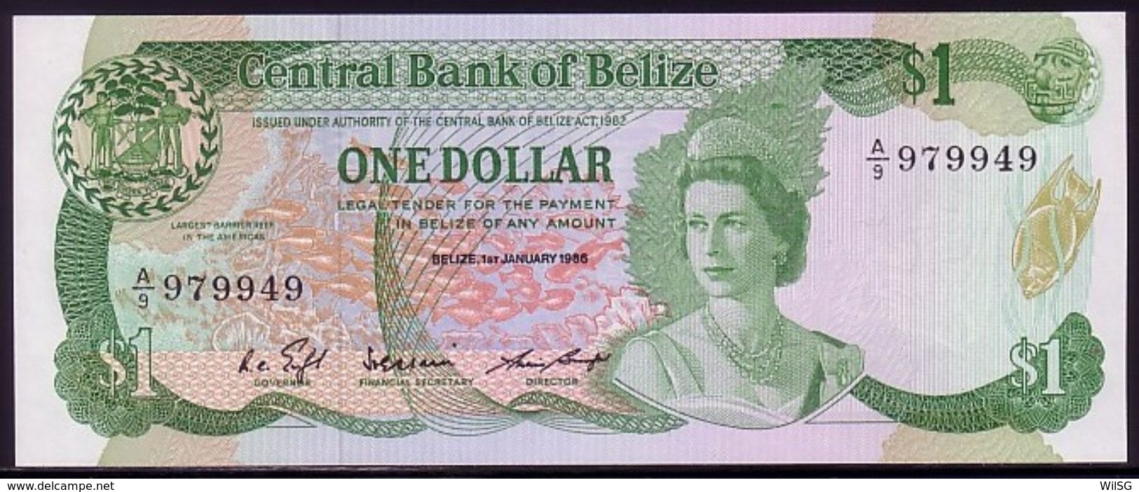 Belize 1 Dollar 01.01.1986 UNC - Belize