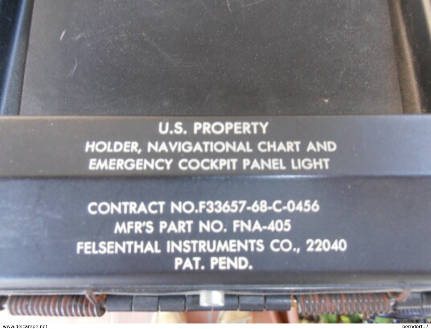 USAF HOLDER NAVIGATIONAL CHART & EMERCENCY COCKPIT PANEL LIGHT - Equipement