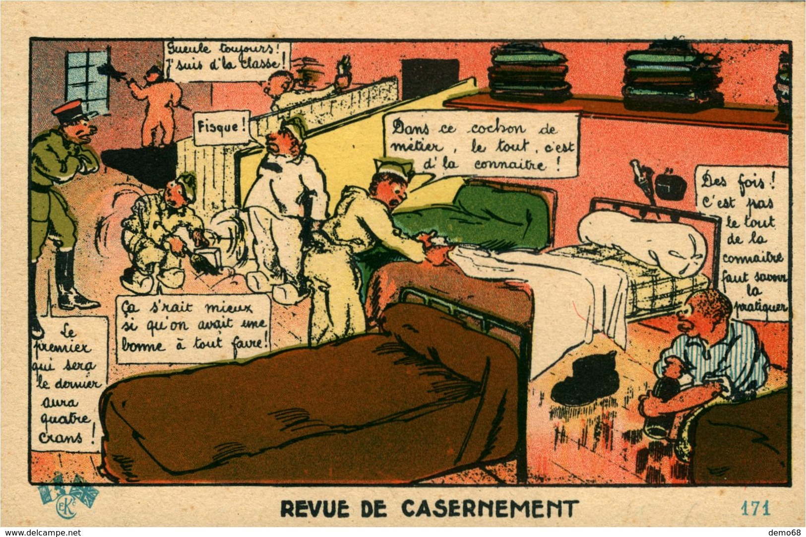 Fantaisie Militaire, Soldat Caserne Humour Illustrateur GODREUIL Revue De Casernement - Altri & Non Classificati