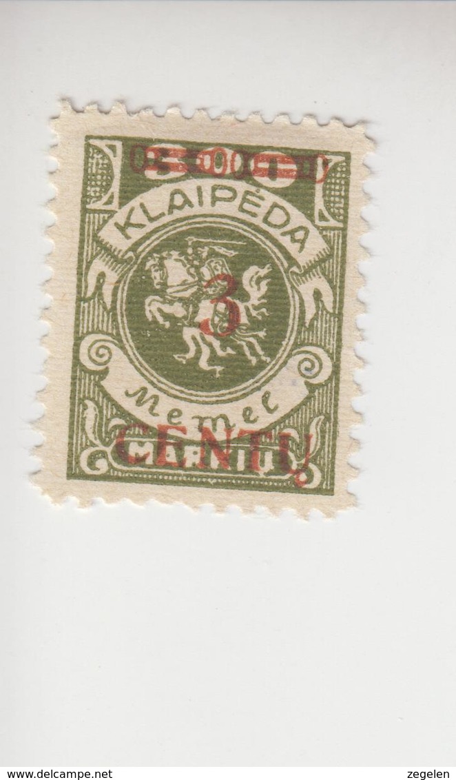 Memelgebied Cat.Michel 168 * - Unused Stamps
