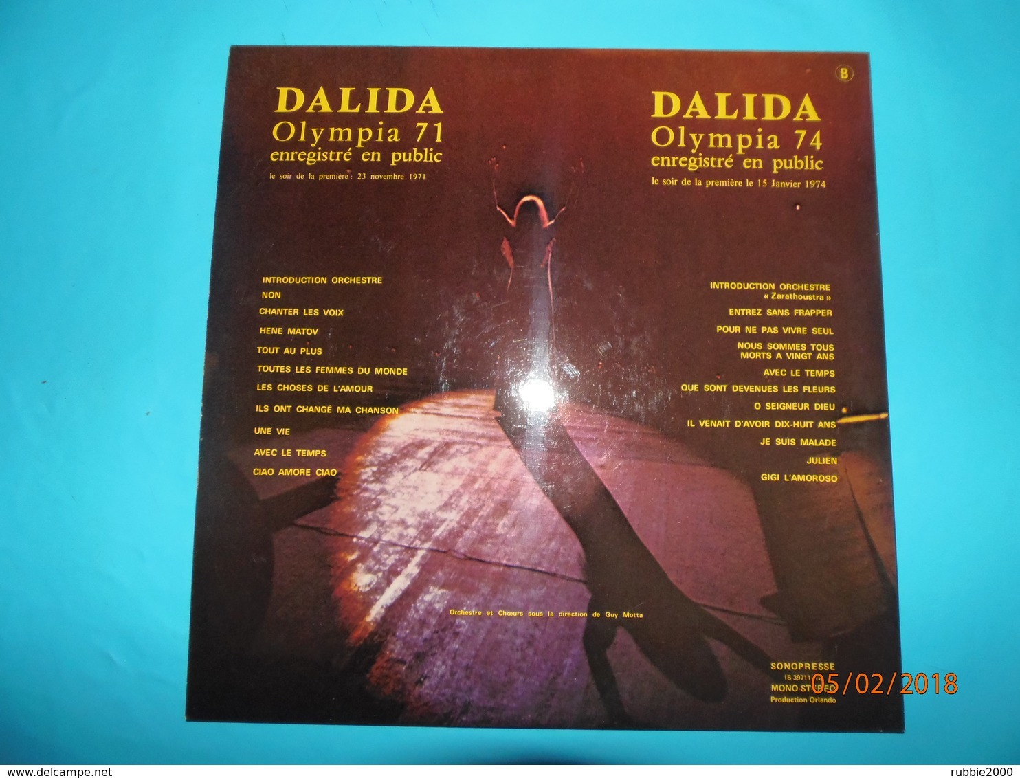 DALIDA OLYMPIA 1971 OLYMPIA 1974 ALBUM DOUBLE DISQUE 33 TOURS ENREGISTRE EN PUBLIC LE SOIR DE LA PREMIERE - Disco & Pop