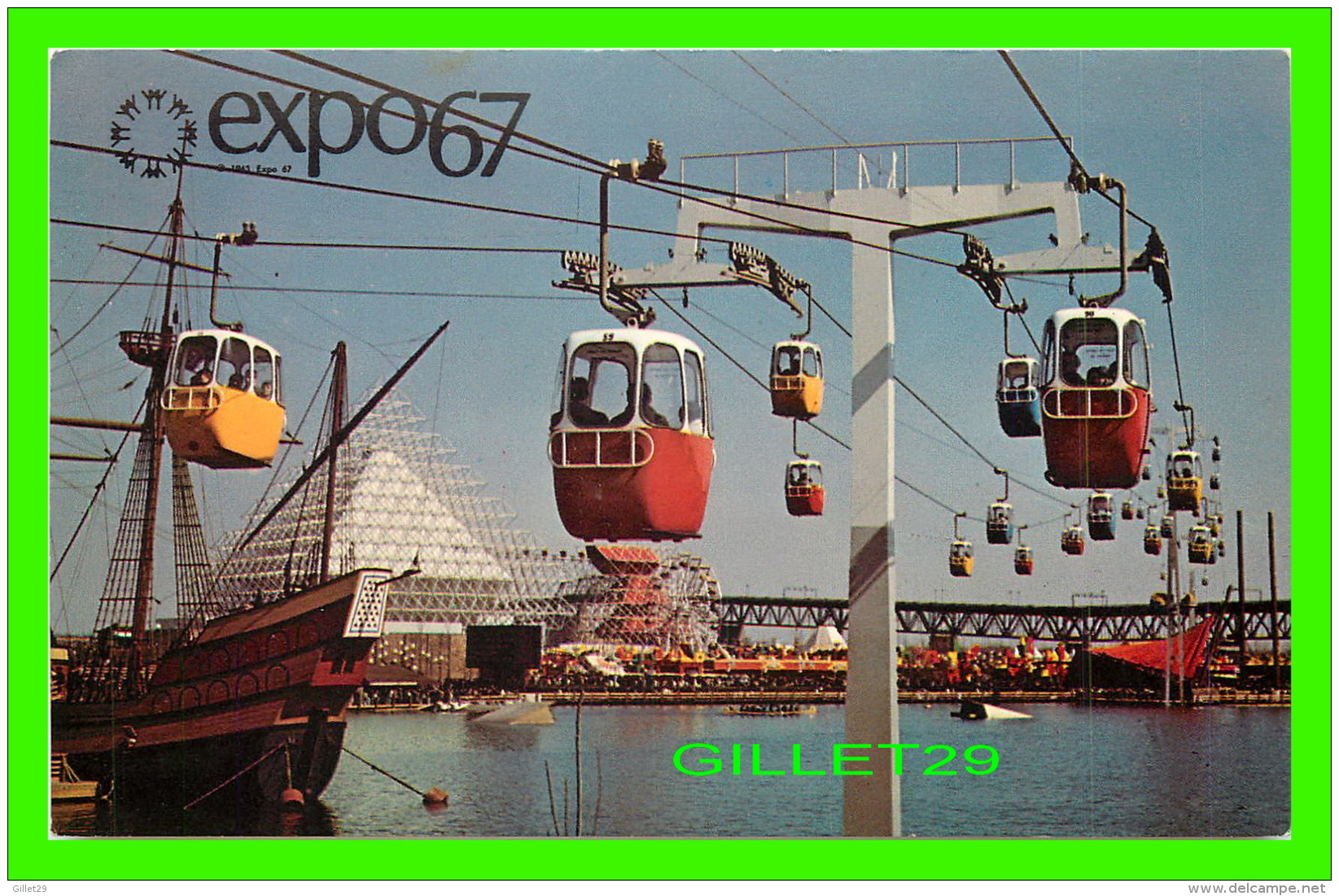 EXPOSITIONS - EXPO67, MONTRÉAL - LE TÉLÉFÉRIQUE DE LA RONDE - No EX241 - ANIMÉE - - Expositions