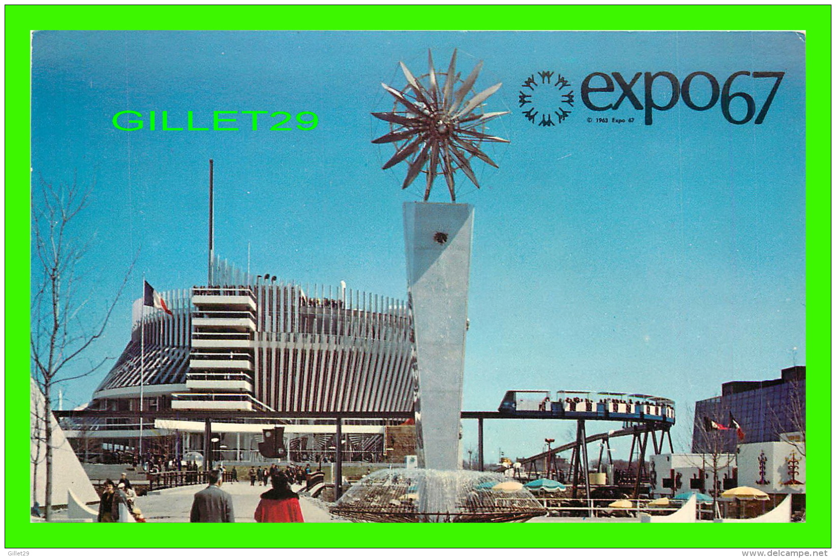 EXPOSITIONS - EXPO67, MONTRÉAL - LE PAVILLON DE LA FRANCE - No EX208 - ANIMÉE - - Expositions