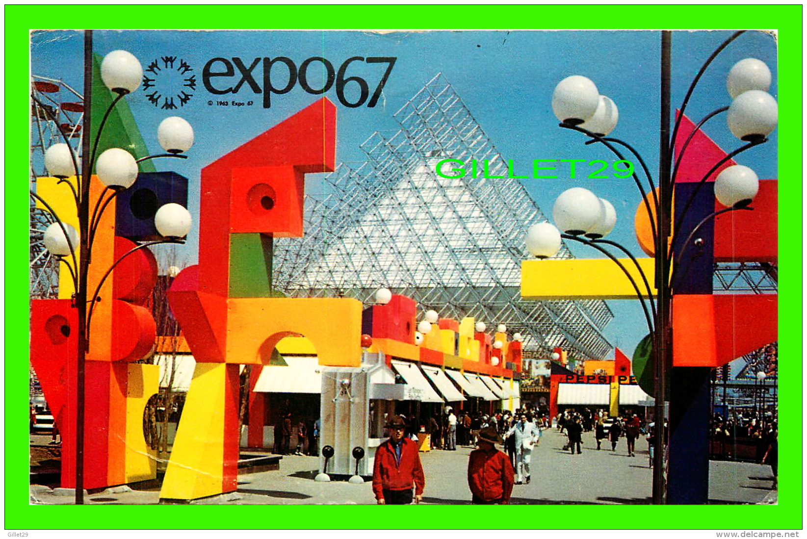 EXPOSITIONS - EXPO67, MONTRÉAL - VUE DE LA RONDE - No EX247  - ANIMÉE - CIRCULÉE EN 1967 - - Expositions