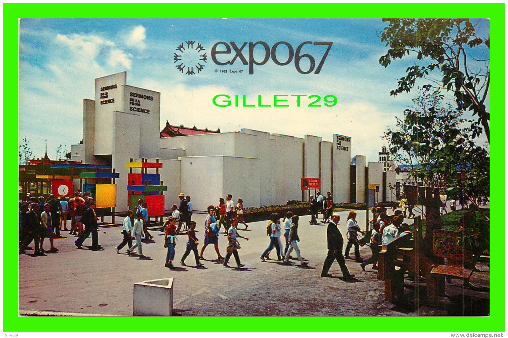 EXPOSITIONS - EXPO67, MONTRÉAL - PAVILLON SERMONS DE LA SCIENCE -  No EX308  - L'HOMME ET SON CRÉATEUR - - Expositions