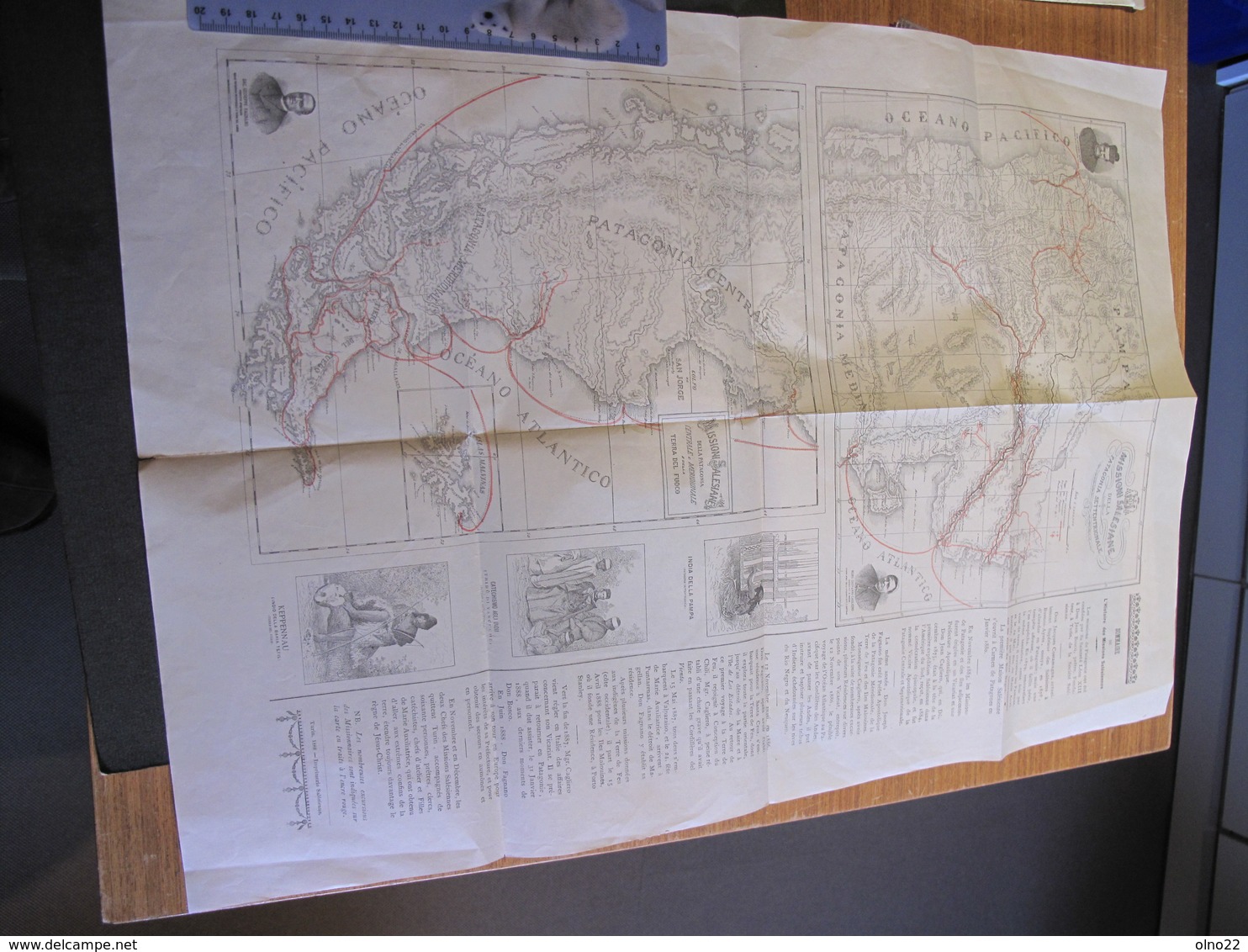 CARTE. MISSIONI SALESIANEDELLA PATAGONIA SETTENTRIONALE - Cartes Géographiques