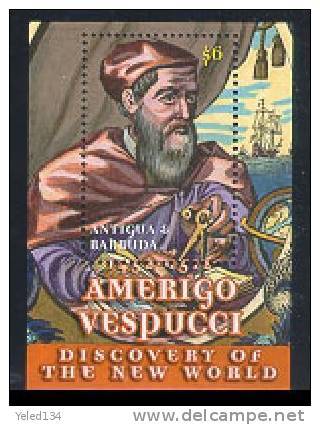 MNH ANTIGUA & BARBUDA #2577 : SOUVENIR SHEET AMERIGO VESPUCCI - Antigua Et Barbuda (1981-...)