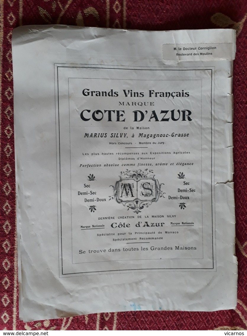 MONACO REVUE Hebdomadaire Illustré De La Principauté 9 Fevrier 1913 - 1900 - 1949