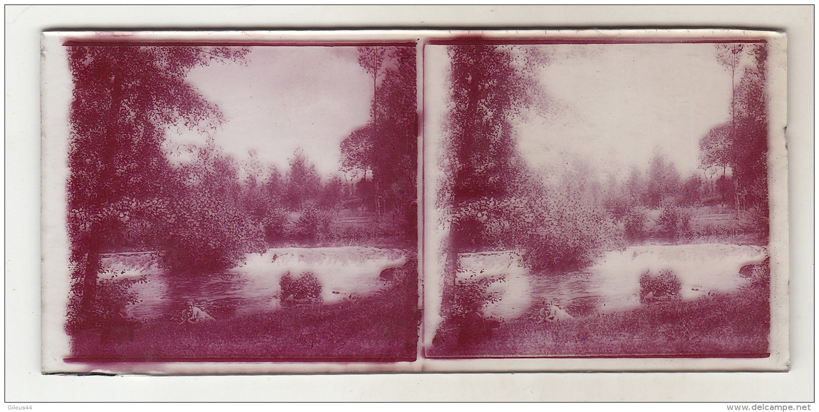 3 Photo Stereoscopique  Trianon Parc De Versailles - Glass Slides