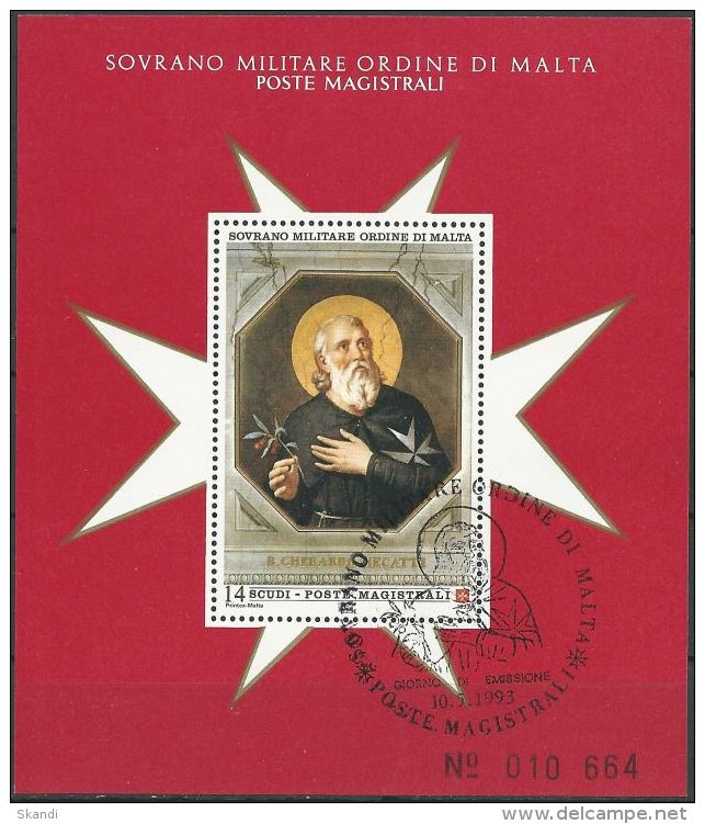 ORDEN VON MALTA 1993 Block O Used - Malta (Orden Von)