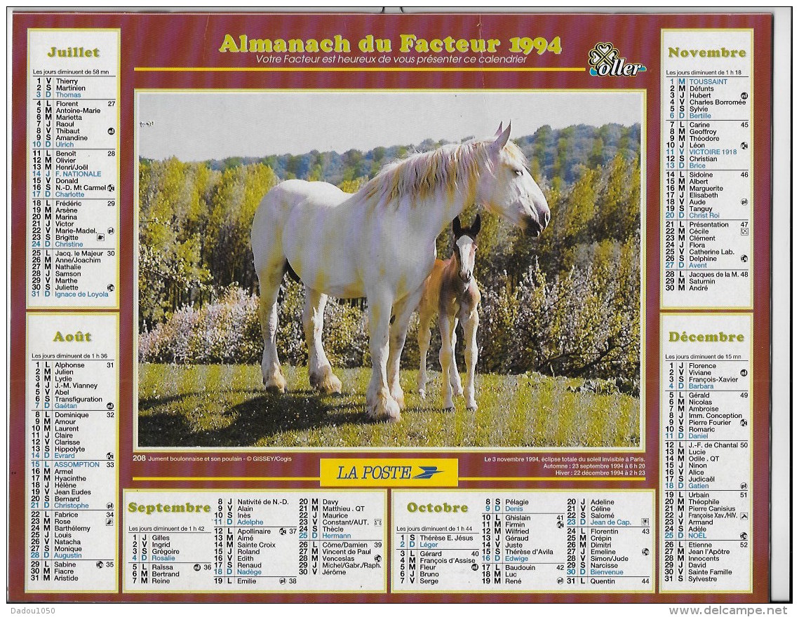 Almanach Du Facteur 1994 - Big : 1991-00