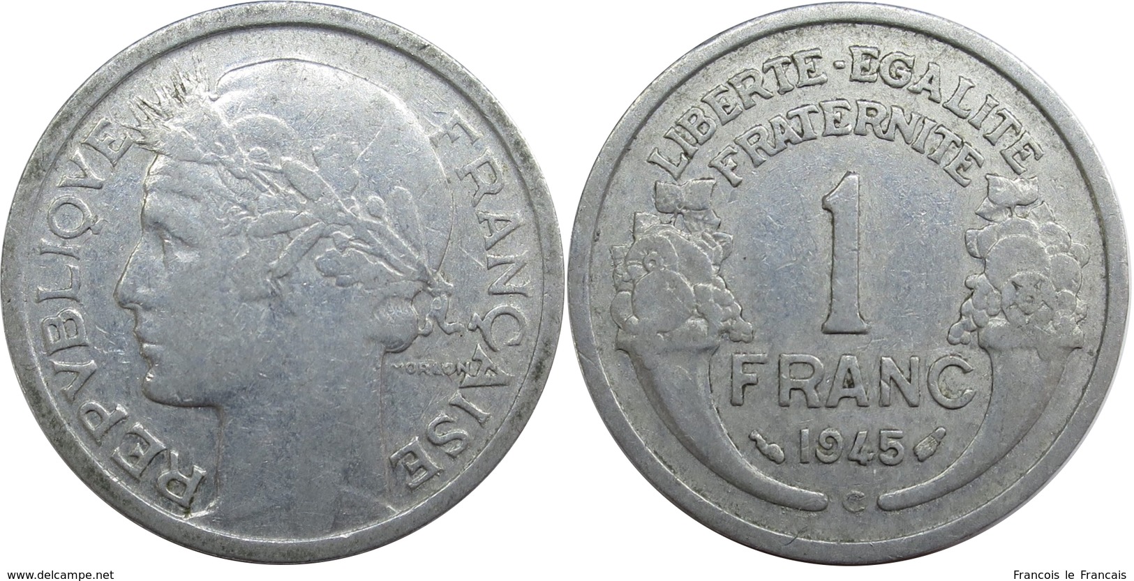 France - GPRF - 1 Franc 1945 C Morlon, Légère - Autres & Non Classés