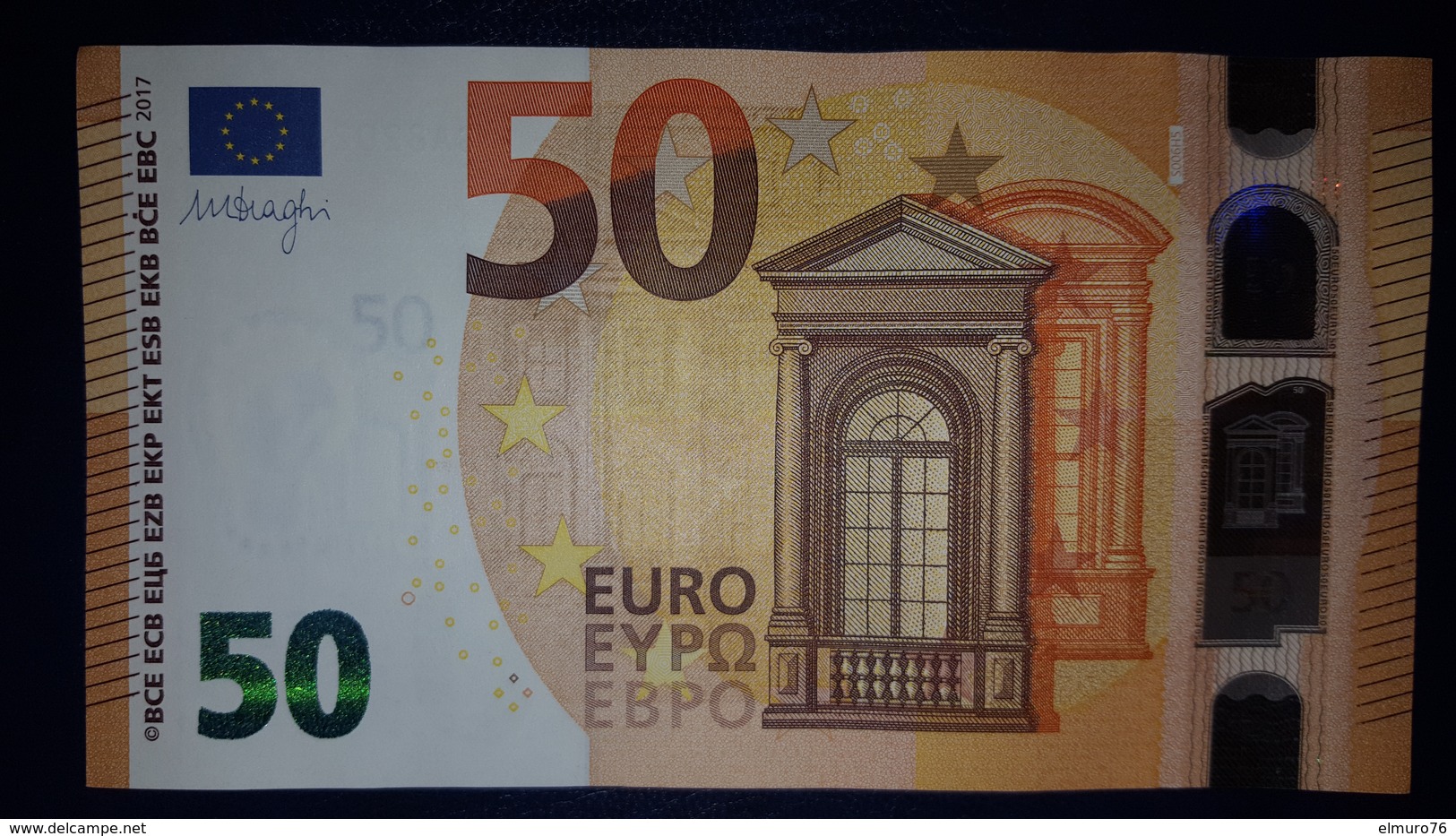 50 EURO S006H5 Italy DRAGHI Serie SA Ch 20 Perfect UNC - 50 Euro