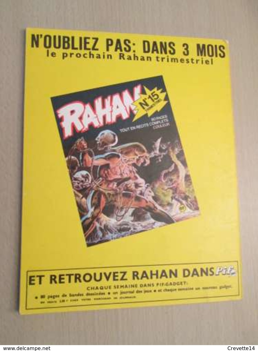 BD2006 Edition Originale De 1974 RAHAN - CHERET - 1e SERIE , N°14 , Coté 15 Euros Au Dernier BDM  ,  TRES BON ETAT , Voi - Rahan