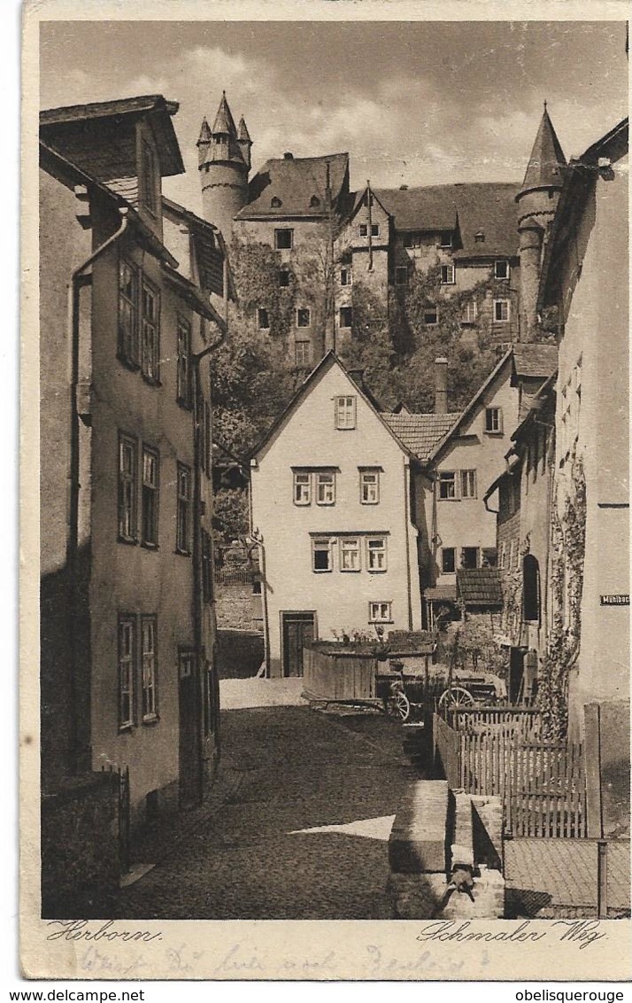 Hesse > Herborn SCHMALER WEG  VIEILLE RUE EN 1927 - Herborn