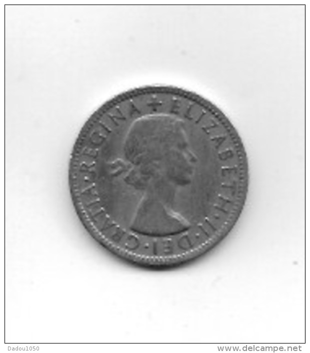 Piece  Two Shillings  Elizabeth II  1956 - Otros & Sin Clasificación