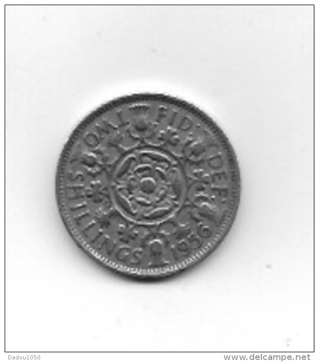 Piece  Two Shillings  Elizabeth II  1956 - Altri & Non Classificati