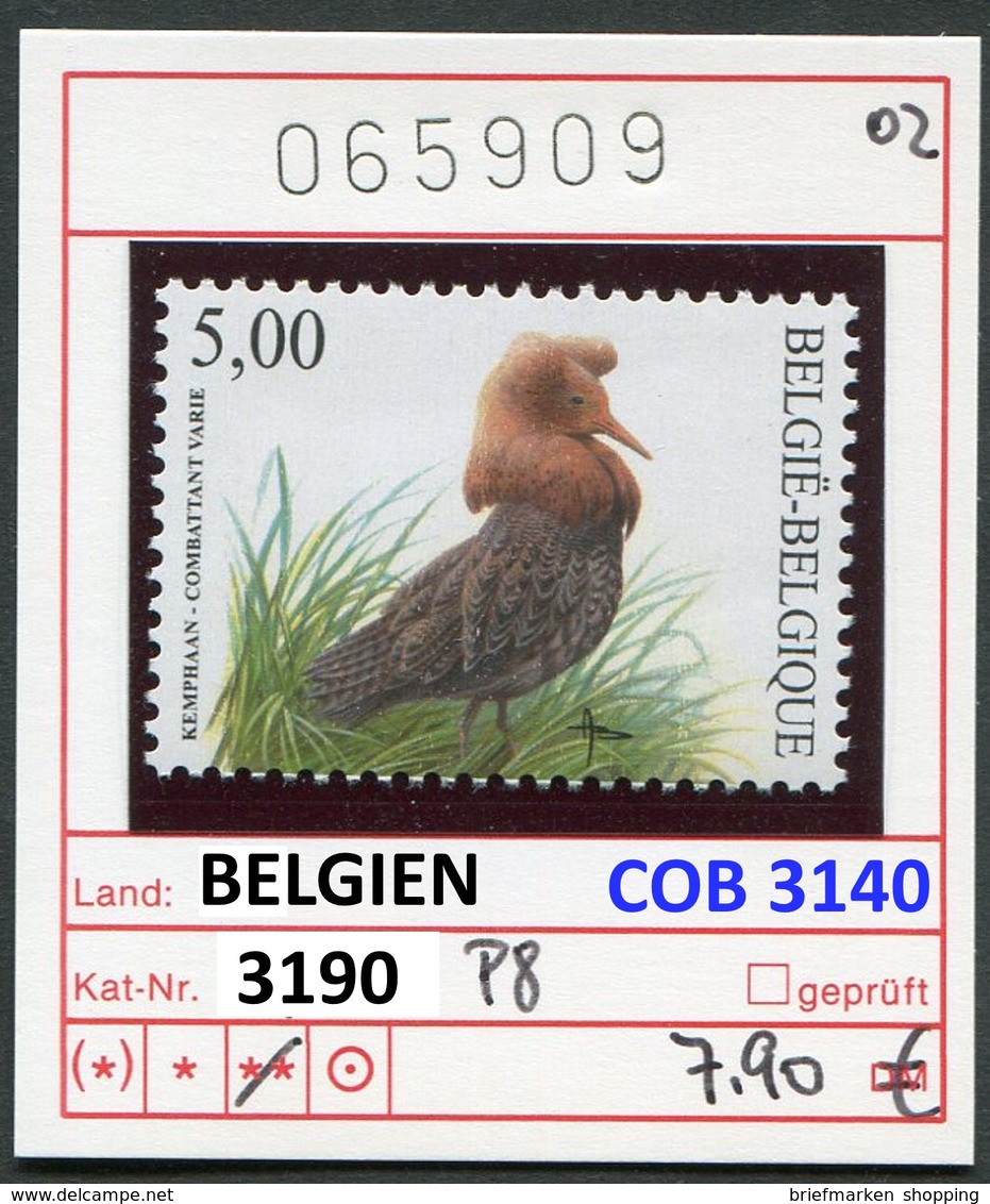 Buzin - Belgien - Belgique -  Belgium - Belgie - Michel 3190   - ** Mnh Neuf Postfris - Kampfläufer - (COB 3140) - 1985-.. Pájaros (Buzin)