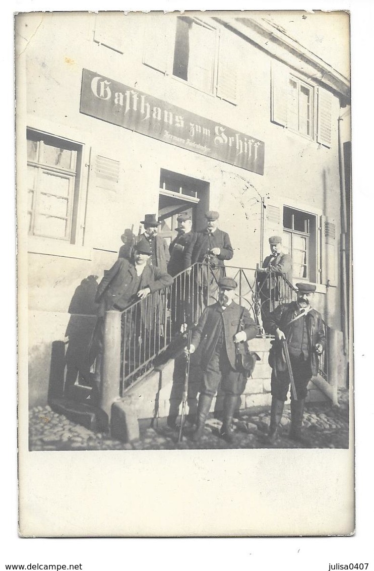 STEINMAUERN (Allemagne) Carte Photo Devanture Gasthaus Srhiff Chasseurs Gros Plan - Sonstige & Ohne Zuordnung