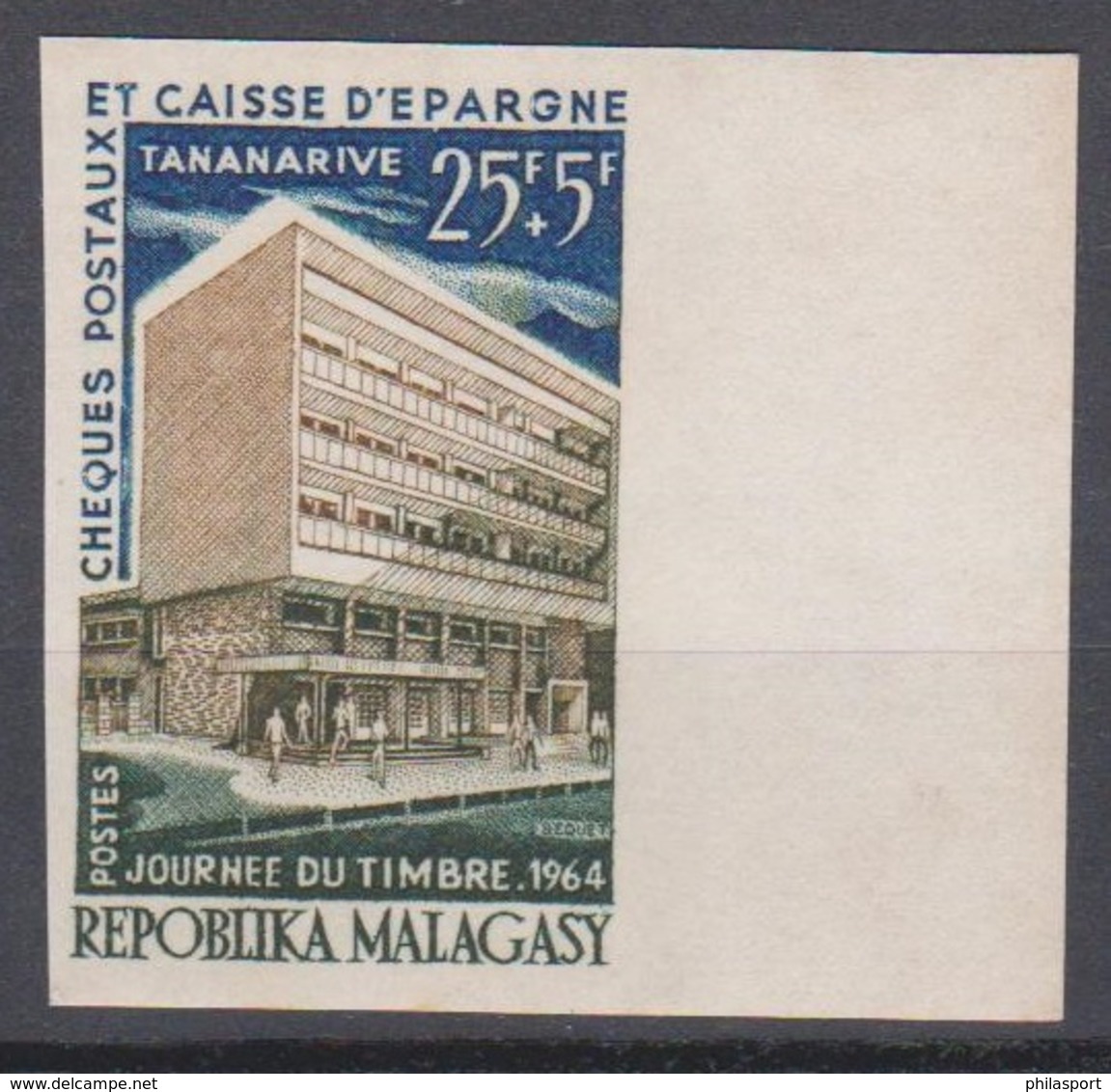 Madagascar Malagasy 1964 N° 394 Journée Du Timbre  Imperf  MNH - Madagascar (1960-...)