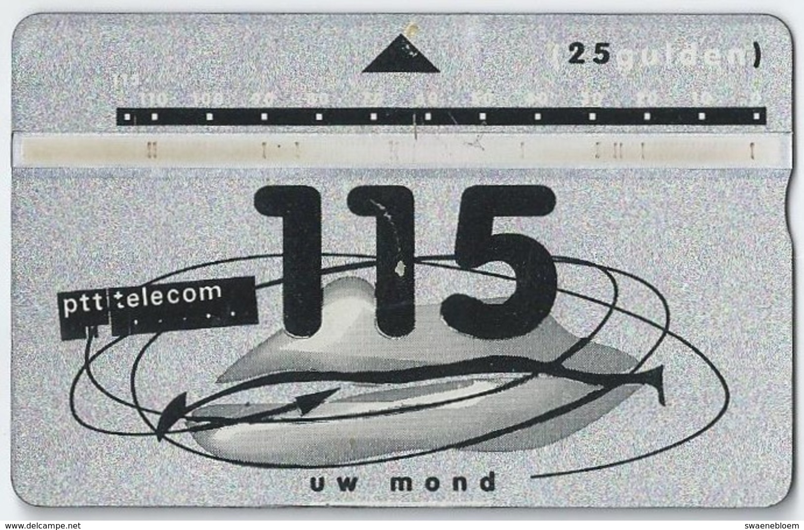 NL.- Telefoonkaart. Nederland. PTT Telecom. Uw Mond. Weet Wel Wat U Zegt? Les 4. - 115 Eenheden. 25 Gulden. 227F. - Openbaar