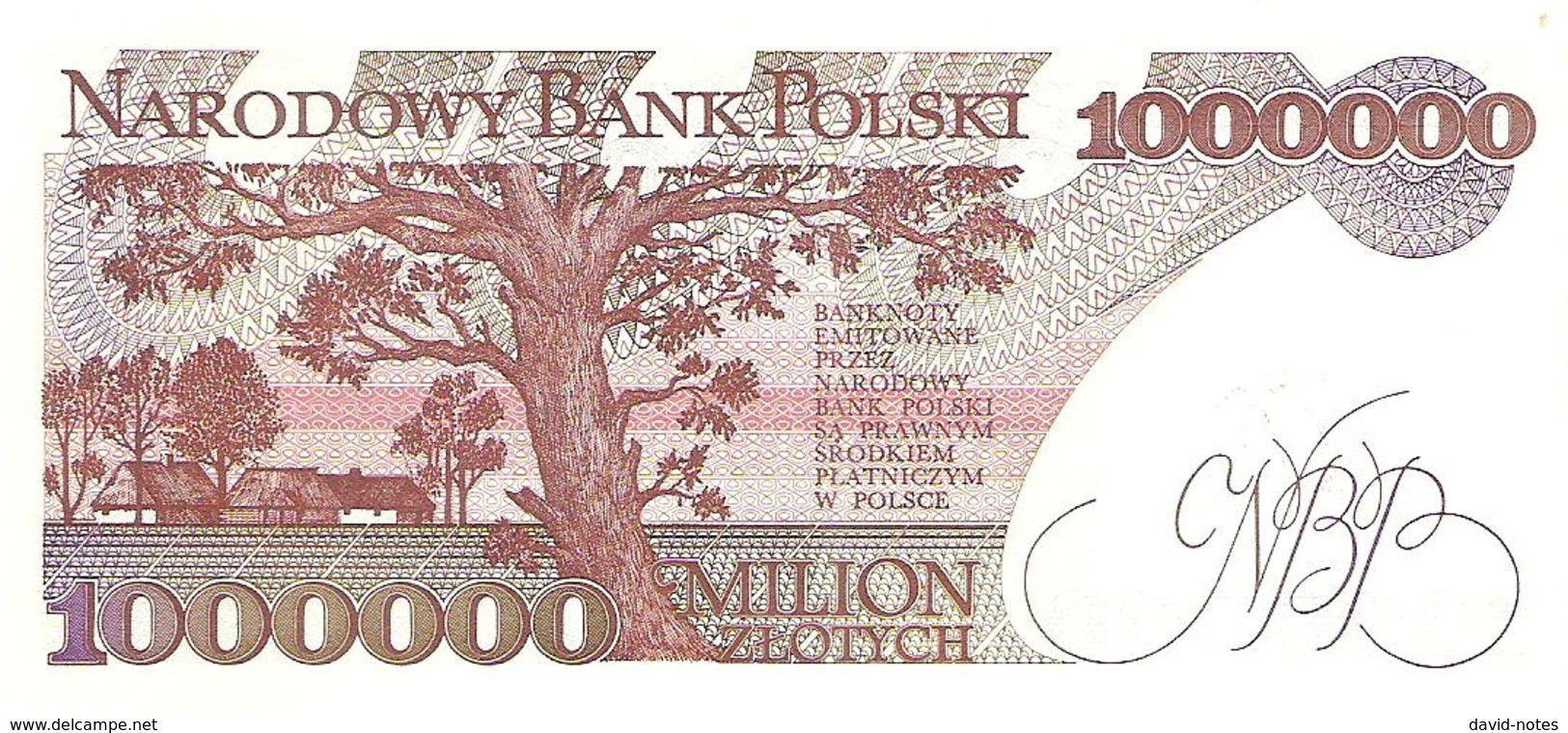 Poland - Pick 157 - 1.000.000 (1000000) Zlotych 1991 - AUnc - Polonia