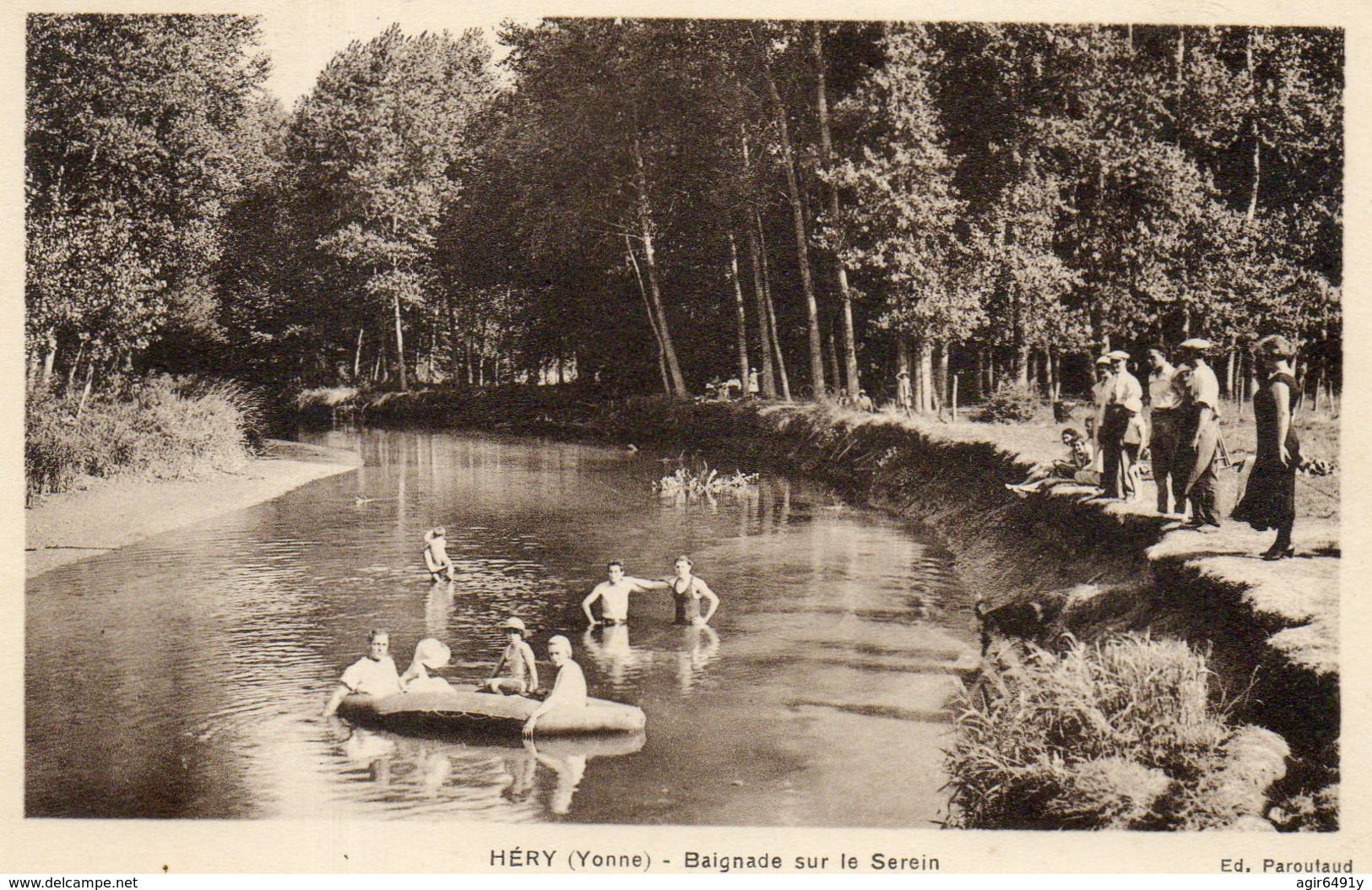 HERY (89) - La Baignade Dans Le Serein  (bien Animée)  -19749- - Hery