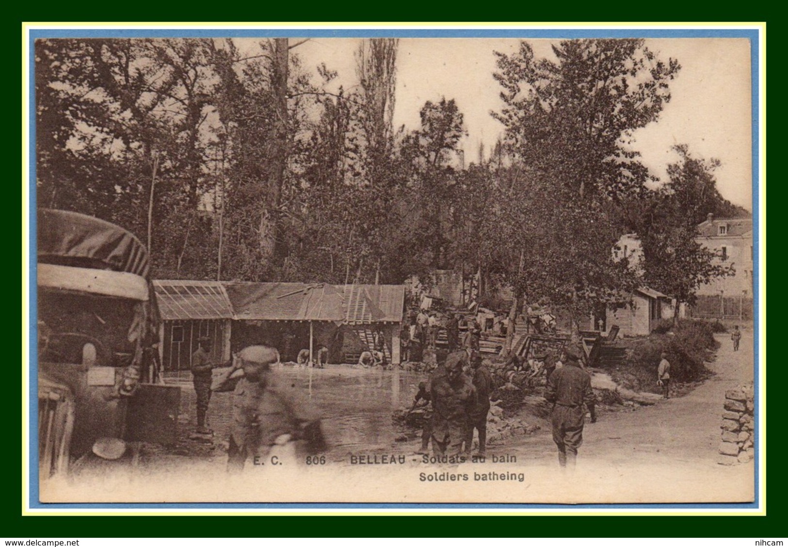 CPA Belleau Soldats Au Bain Non écrite TB Guerre 1914 - Autres & Non Classés