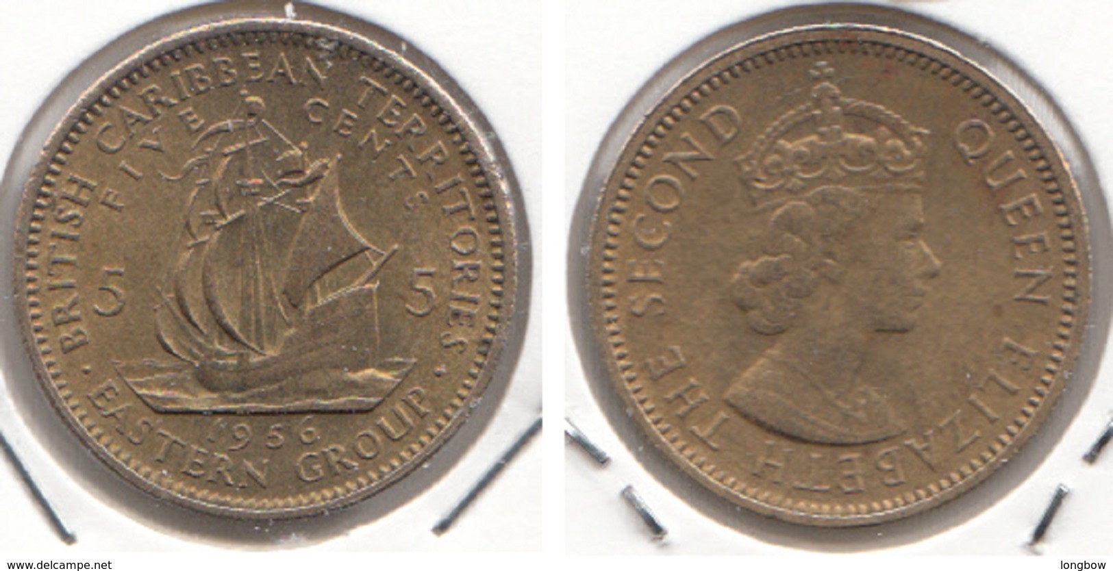 East Caribbean States 5 Cents 1956 Km#4 - Used - East Caribbean States