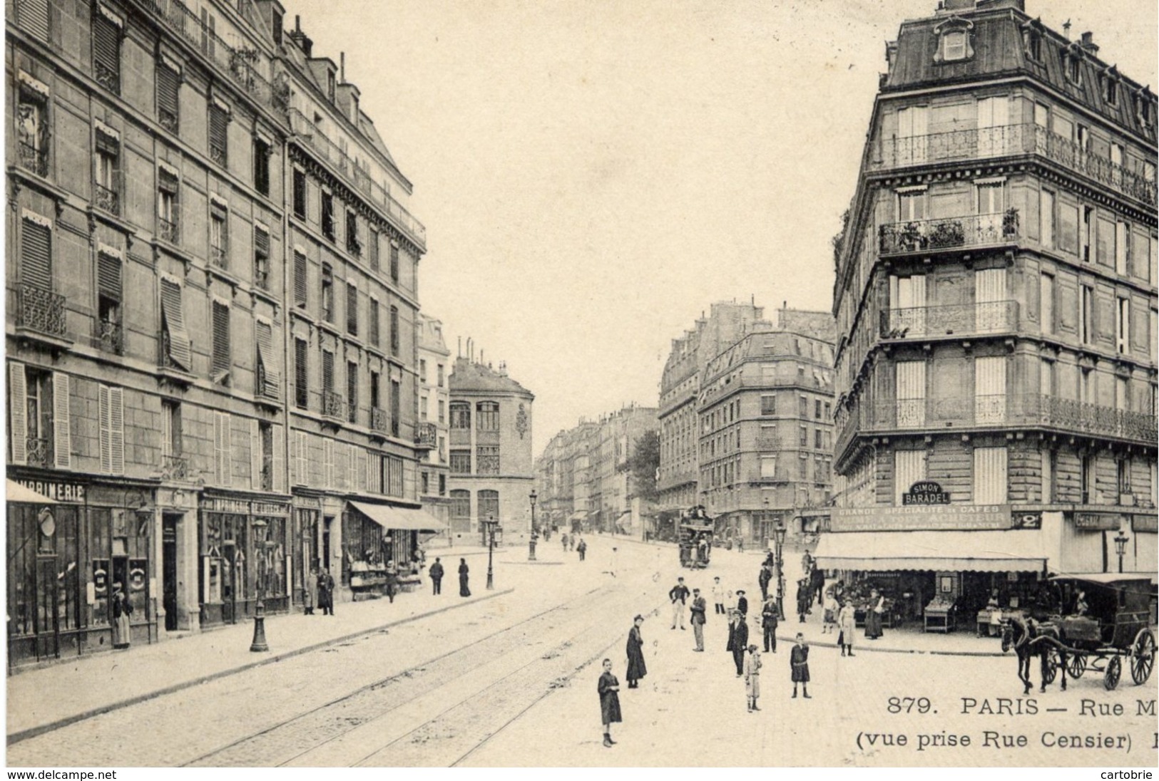 PARIS 5è - Rue Monge (vue Prise Rue Censier) - Très Animée - ELD N° 879 - Arrondissement: 05