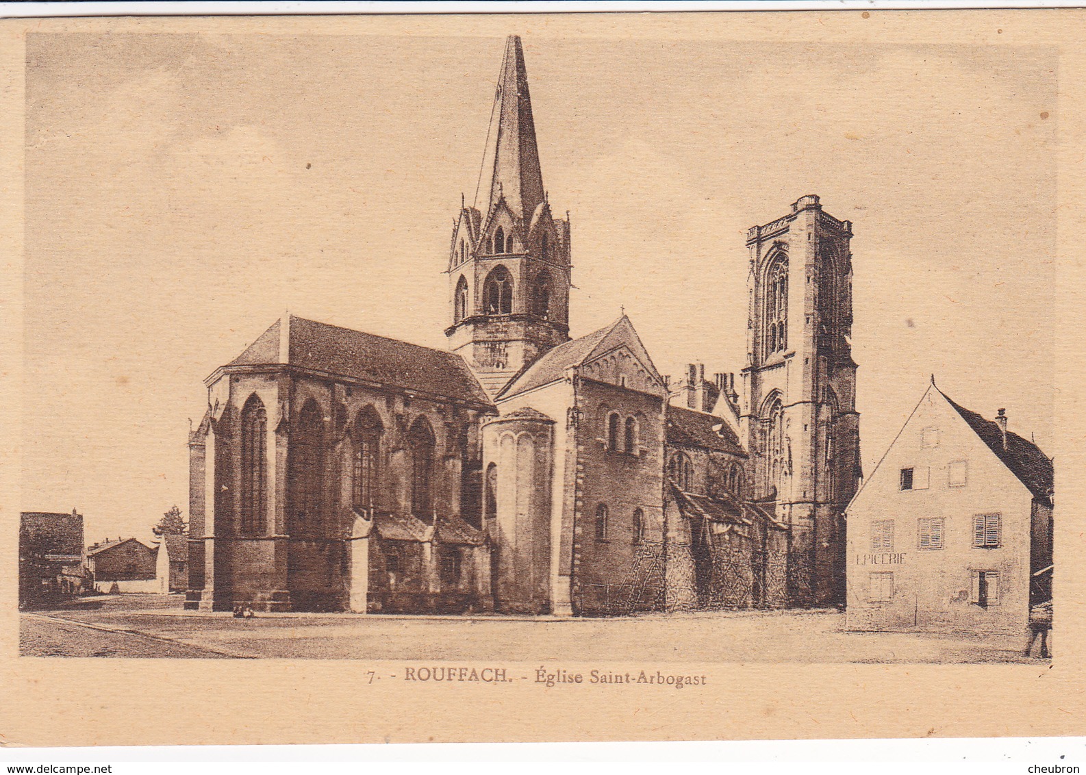 67. ROUFFACH. CPA SEPIA. EGLISE SAINT ARBOGAST. ANNEE 1928 - Rouffach