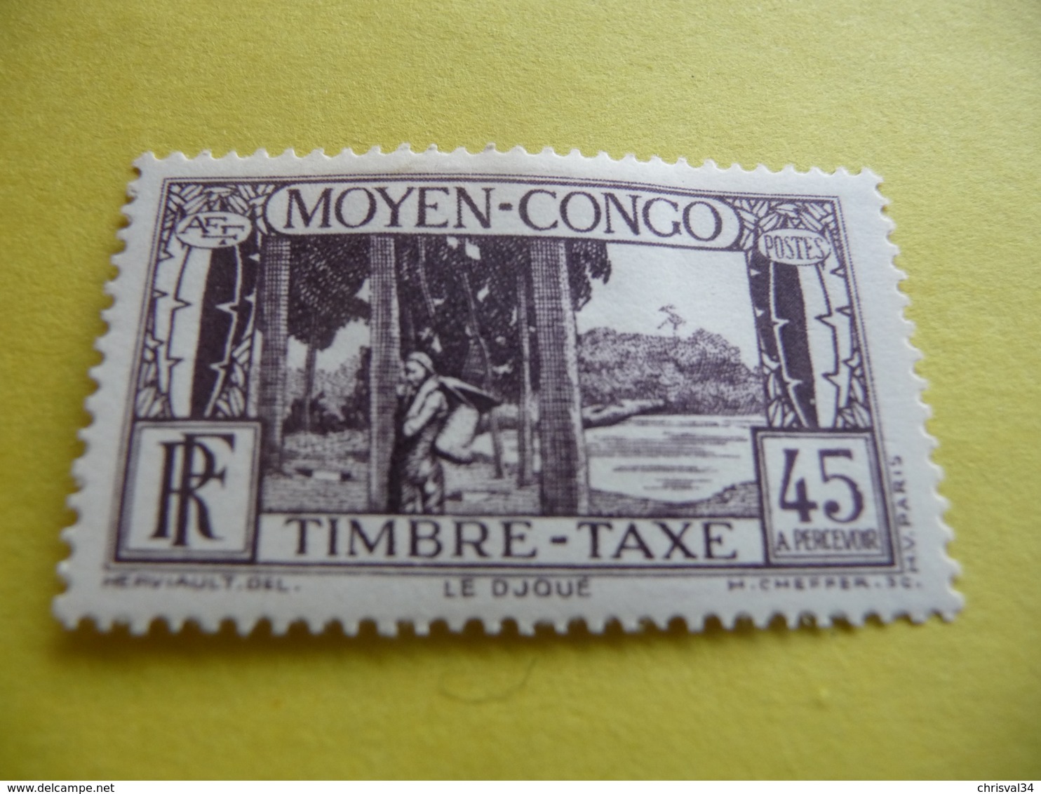 TIMBRE   CONGO    TAXE     N  28      COTE  2,50  EUROS    NEUF  TRACE   CHARNIÈRE - Neufs